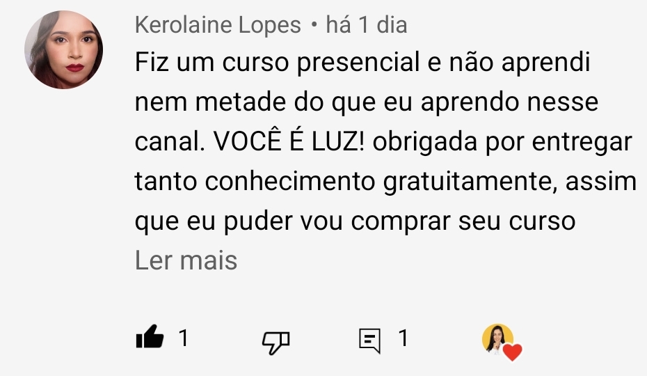 Depoimento sobre o curso de extensão cílios distribuído pela Avas Estética é bom - #10
